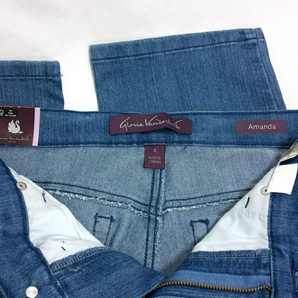 Gloria Vanderbilt Jeans High Waisted Blue Amanda - Picture 5 of 8